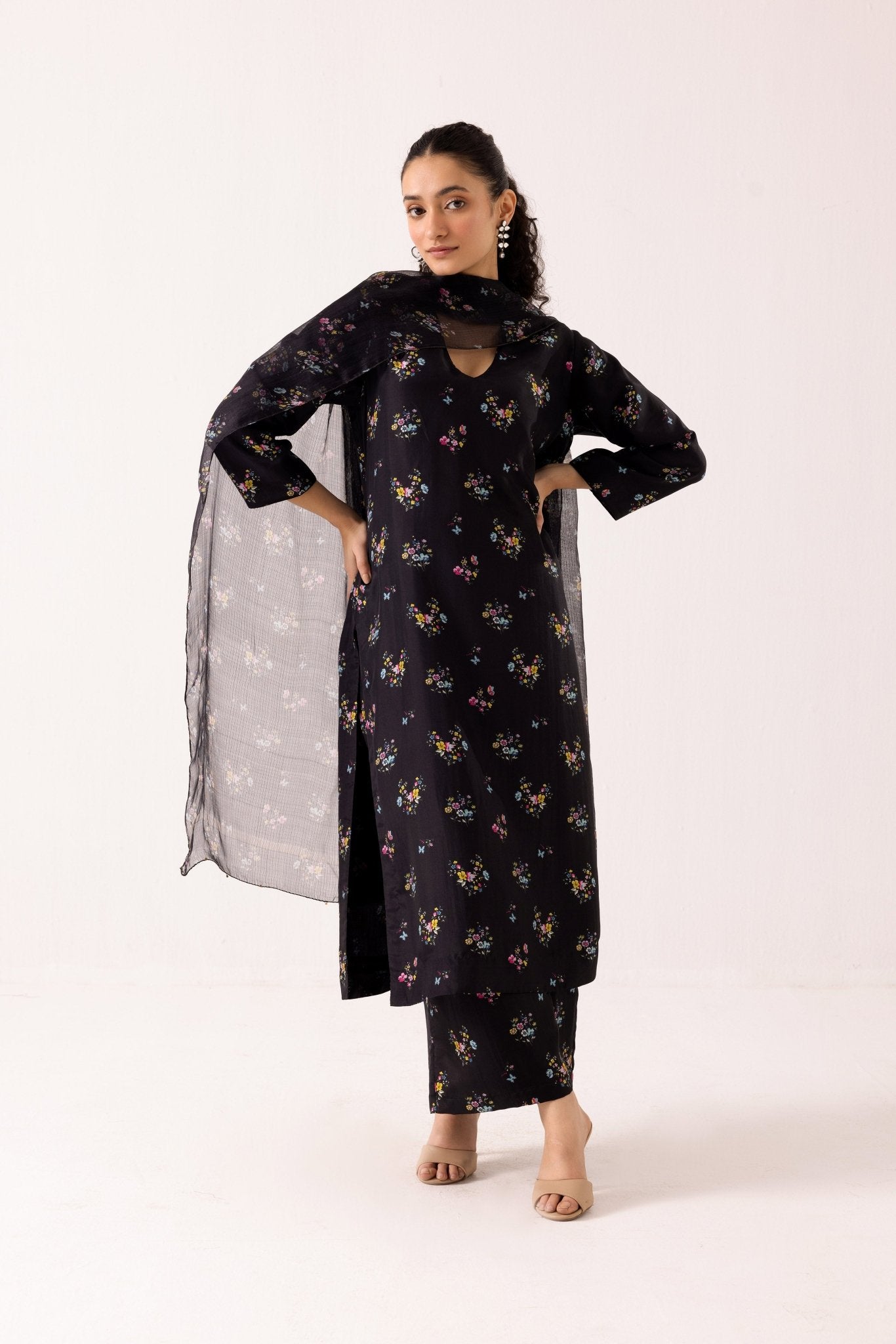 Poppy Set - Black - CiceroniKurta SetLabel Shreya Sharma
