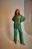 Poppy Silk Set - Green - CiceroniCo - ord SetAmbrosia