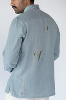 Powder Blue Bara Collared Shirt - CiceroniShirtsNirjara