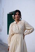 Primrose Shirt - Ecru and Red - CiceroniWomen ShirtsKhyati Rughani