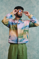 Prism Co - Linen Men's Flap Jacket - CiceroniJacketsSaphed