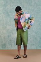 Prism Co - Linen Men's Flap Jacket - CiceroniJacketsSaphed