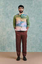 Prism Co - Linen Men's Nehru Jacket - CiceroniJacketsSaphed