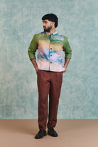 Prism Co - Linen Men's Nehru Jacket - CiceroniJacketsSaphed