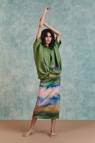 Prism Co - Linen Midi Skirt - CiceroniSkirtsSaphed
