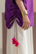 Purple and Off White Set - CiceroniCo-ord SetTussah