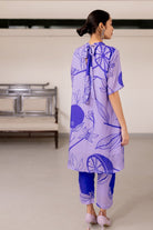 Purple Lily Printed Dress Set - CiceroniKurta Set, Everyday WearSilai Studio