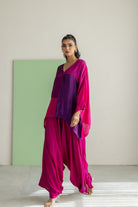 Purple Magenta Colour Block Set - CiceroniCo-ord SetTussah