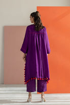 Purple Silk Kurta Set - CiceroniKurta Set, Festive WearTussah