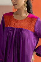 Purple Silk Kurta Set - CiceroniKurta Set, Festive WearTussah