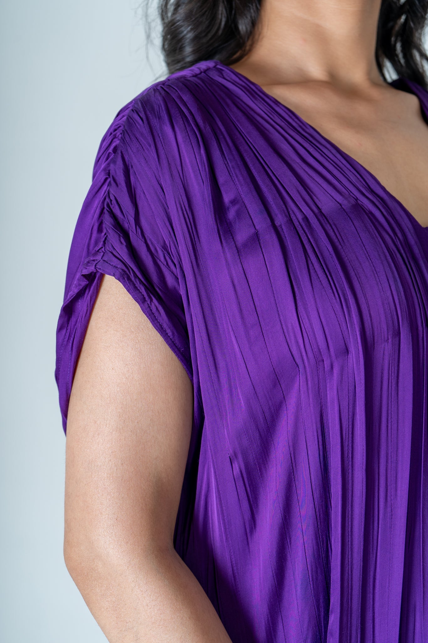 Purple - Yellow Color - Blocked Dress - CiceroniDressesNeora