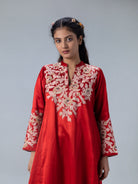 Puspita Red Kurta - CiceroniKurtaShades of India