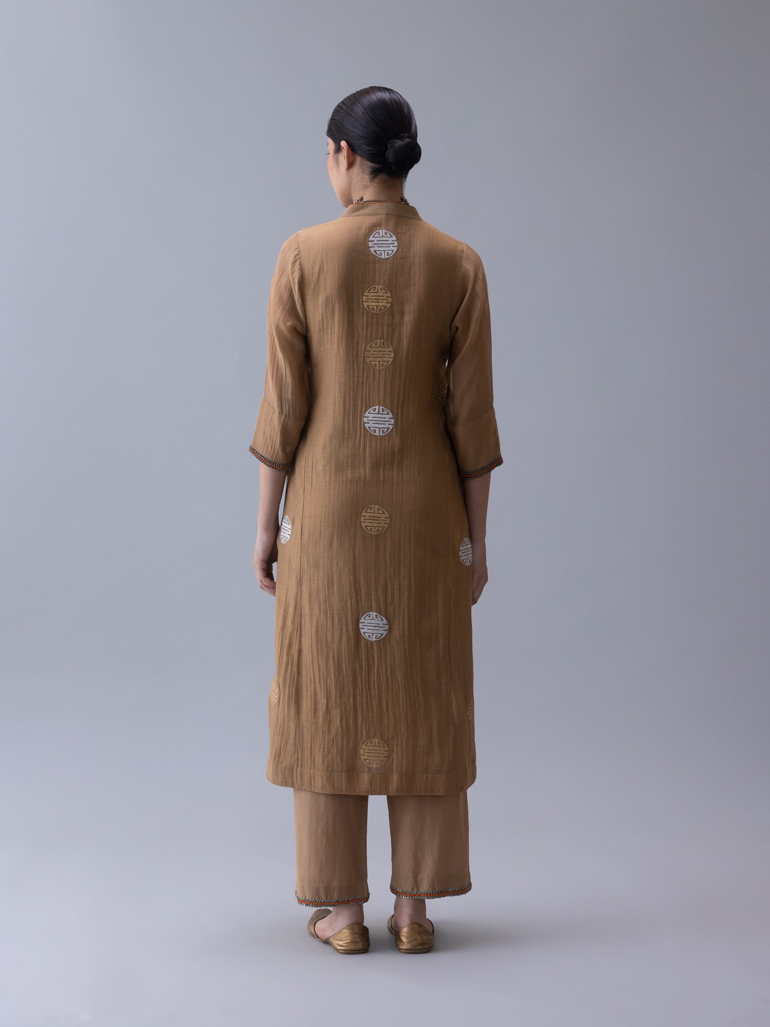 Qin Beige Kurta - CiceroniKurta Set, Festive WearShades of India