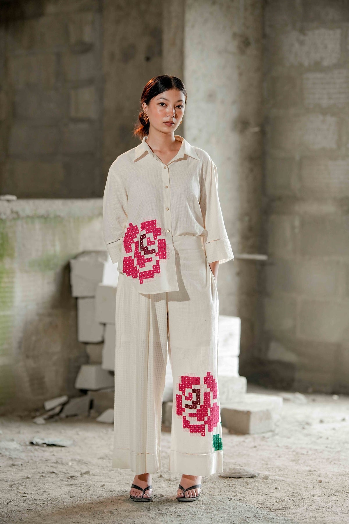 Quiet Bloom Shirt and Trouser Set - CiceroniCo-ord SetsFive Thirty Somewhere