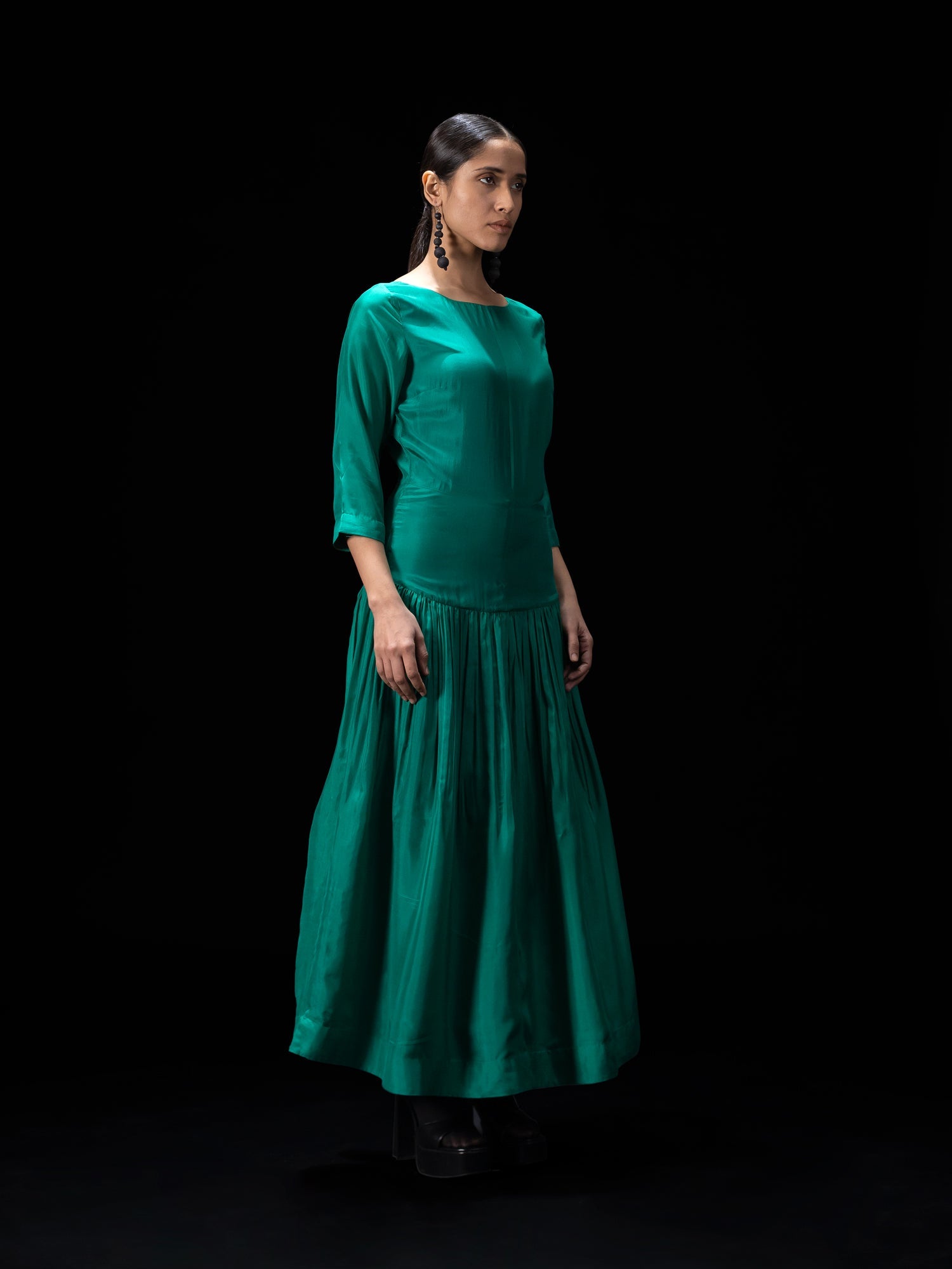 Radius Green Dress - CiceroniDressesShades of India