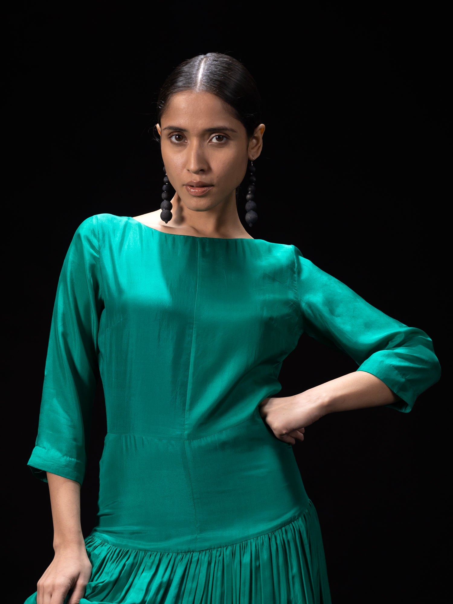 Radius Green Dress - CiceroniDressesShades of India