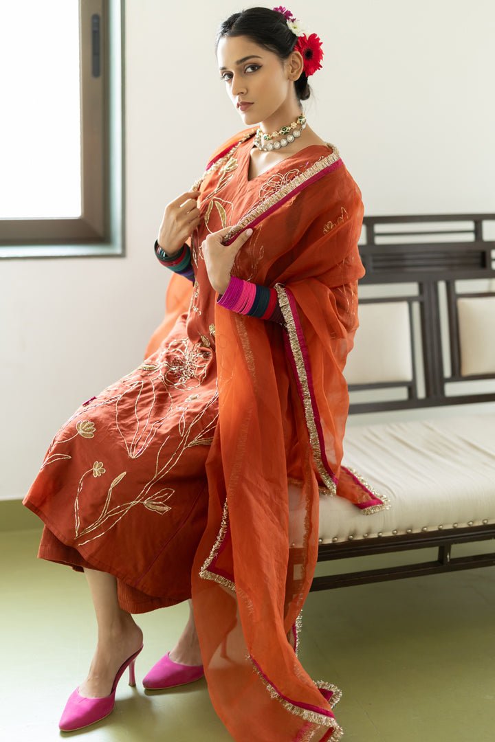 Rajasvi Embroidered Kurta Set with Dupatta - CiceroniKurta Set, Festive WearSilai Studio