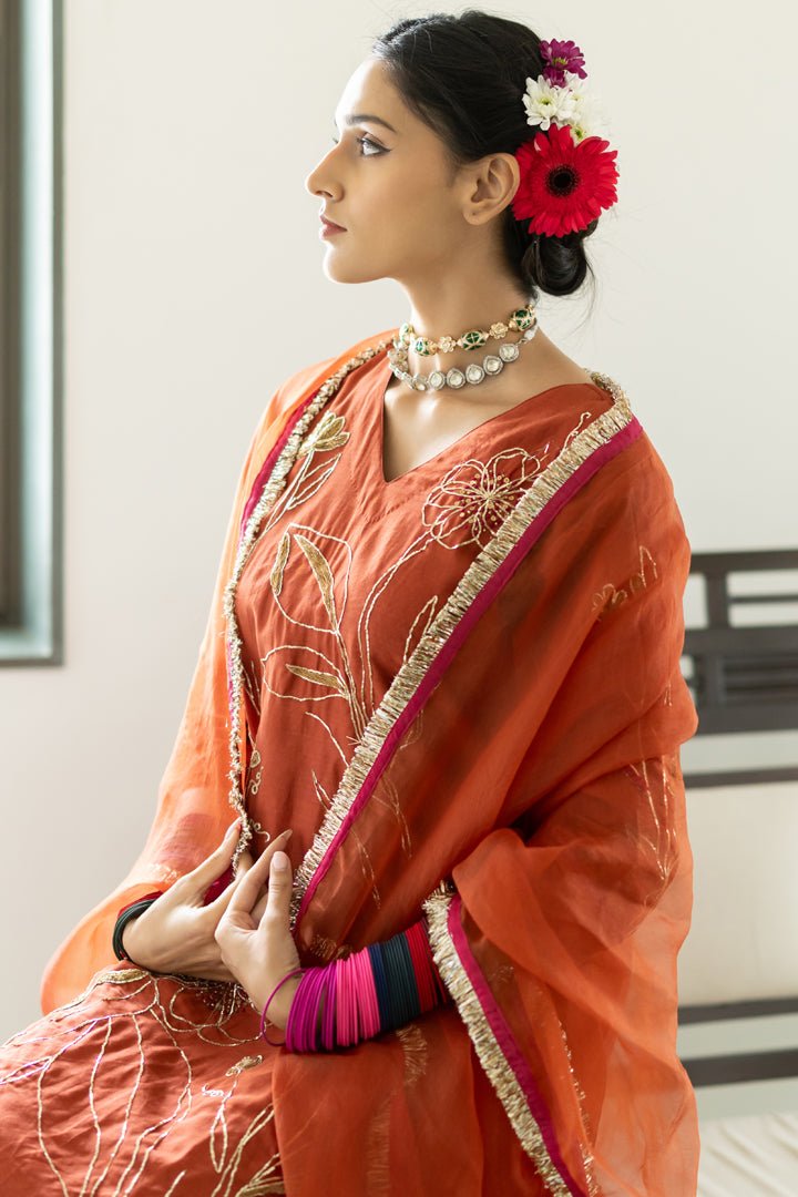 Rajasvi Embroidered Kurta Set with Dupatta - CiceroniKurta Set, Festive WearSilai Studio