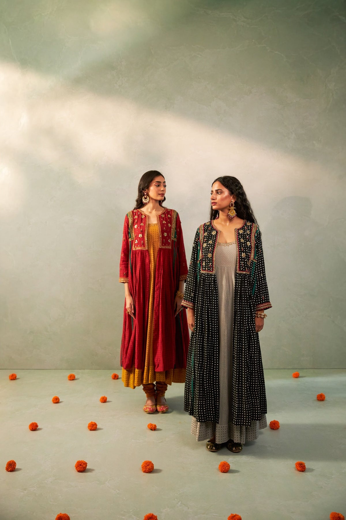 Rangrez Embroidered Kurta Set- Set of 3 - CiceroniKurta Set, Festive WearPants and Pajamas