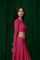 Rani Linen Crop Top and Ghera Skirt - CiceroniSkirt SetSaphed