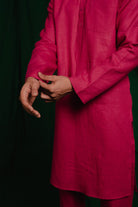 Rani Linen Men's Kurta - CiceroniKurta, Festive WearSaphed