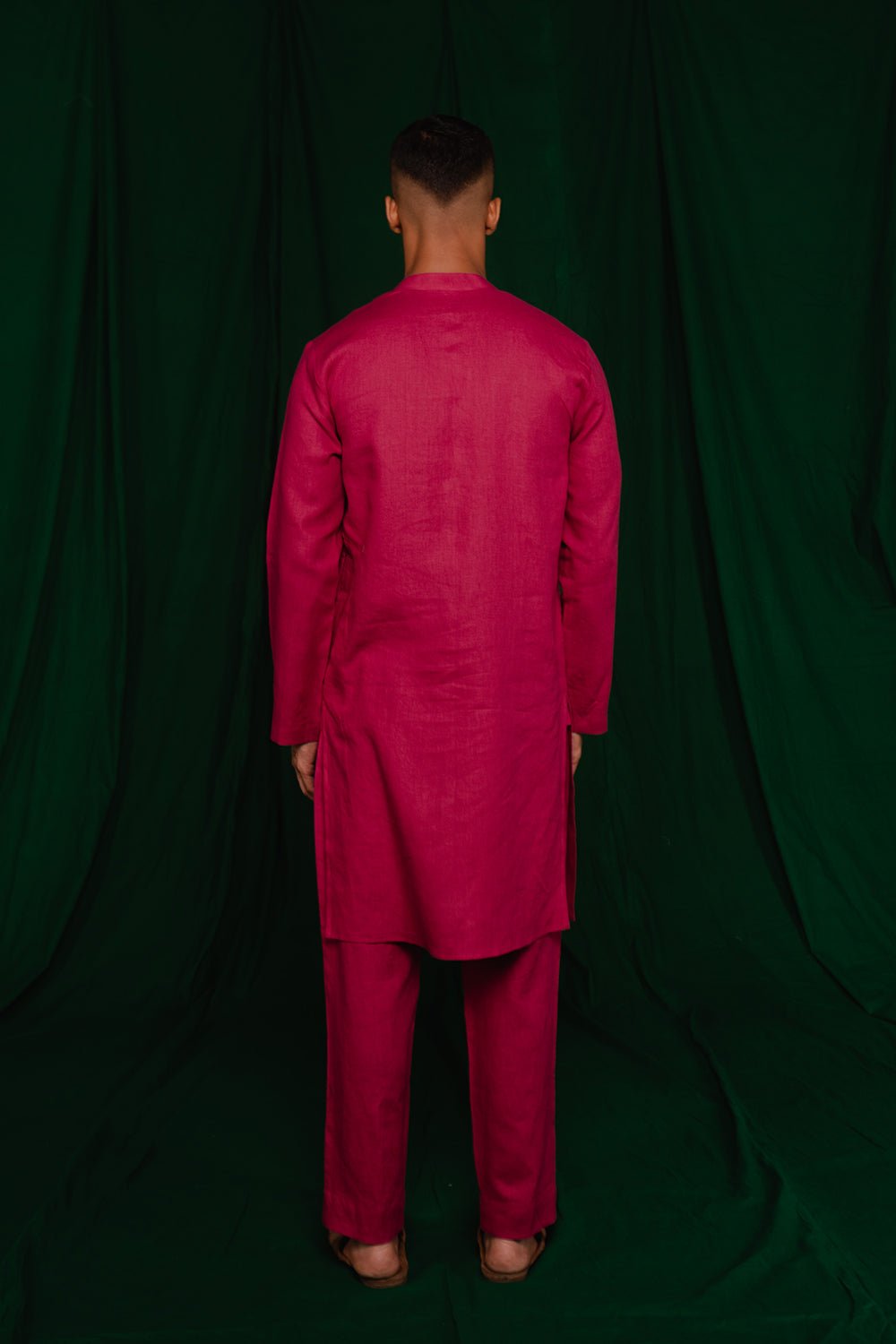 Rani Linen Men's Kurta - CiceroniKurta, Festive WearSaphed