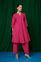 Rani Linen Pheran Kurta Set - CiceroniKurta Set, Everyday WearSaphed