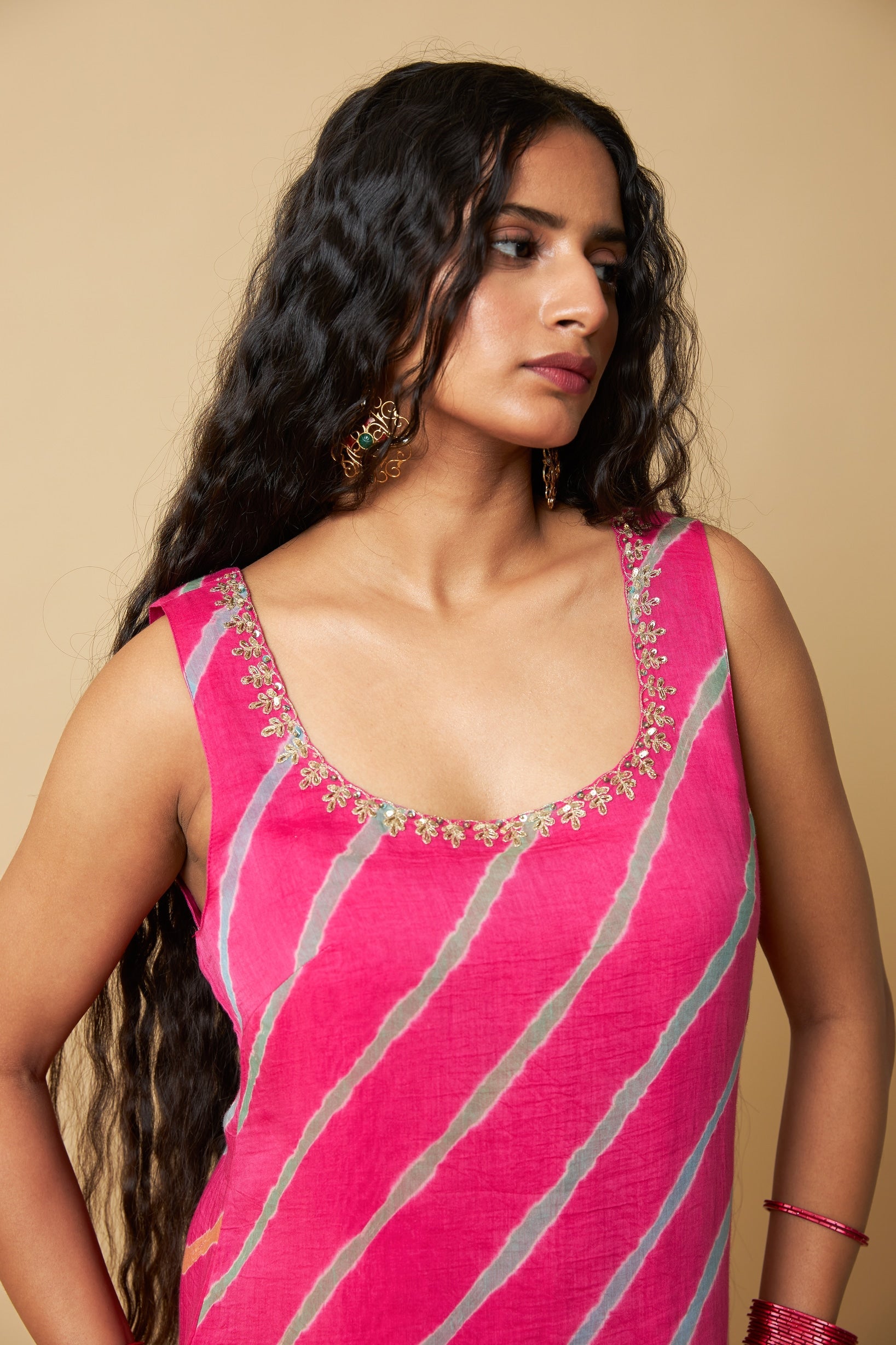 Rani Mastani Embroidered Kurta Set- Set of 3 - CiceroniKurta Set, Festive WearPants and Pajamas