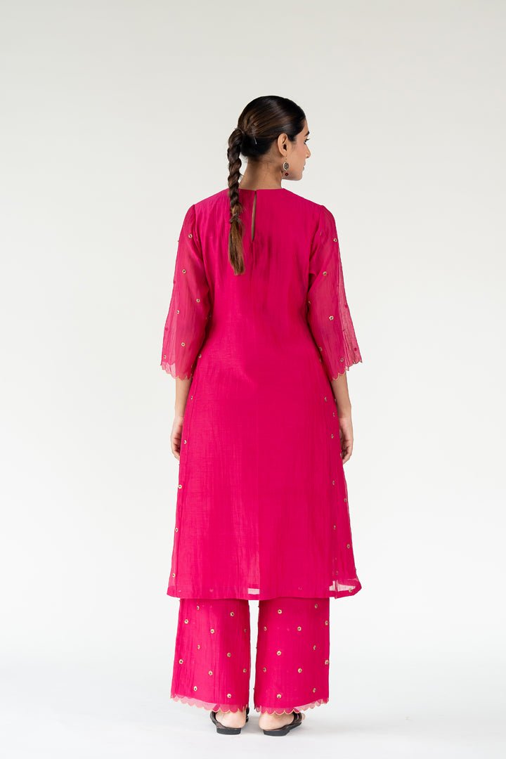 Rani Pink Fiza Kurta (Set of 2) - CiceroniKurta Set, Festive WearNirjara