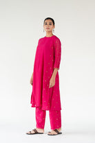 Rani Pink Fiza Kurta (Set of 2) - CiceroniKurta Set, Festive WearNirjara