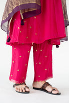 Rani Pink Fiza Kurta Set with Ayra Odhani - CiceroniKurta Set, Festive WearNirjara