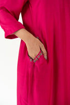 Rani Pink Gulzar Kurta Set with Shama Odhani - CiceroniKurta Set, Festive WearNirjara