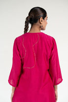 Rani Pink Mehr Kurta Set with Ayra Odhani - CiceroniKurta Set, Festive WearNirjara