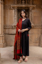 Rann Black Kurta Set with Ajrakh Dupatta - CiceroniKurta Set, Everyday WearMaidaan