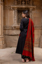 Rann Black Kurta Set with Ajrakh Dupatta - CiceroniKurta Set, Everyday WearMaidaan