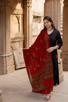 Rann Black Kurta Set with Ajrakh Dupatta - CiceroniKurta Set, Everyday WearMaidaan