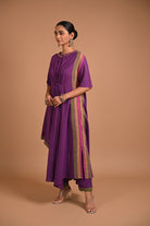 Rasa Kurta in Purple - CiceroniKurta, Festive WearRang by Rajvi