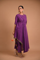 Rasa Kurta in Purple - CiceroniKurta, Festive WearRang by Rajvi