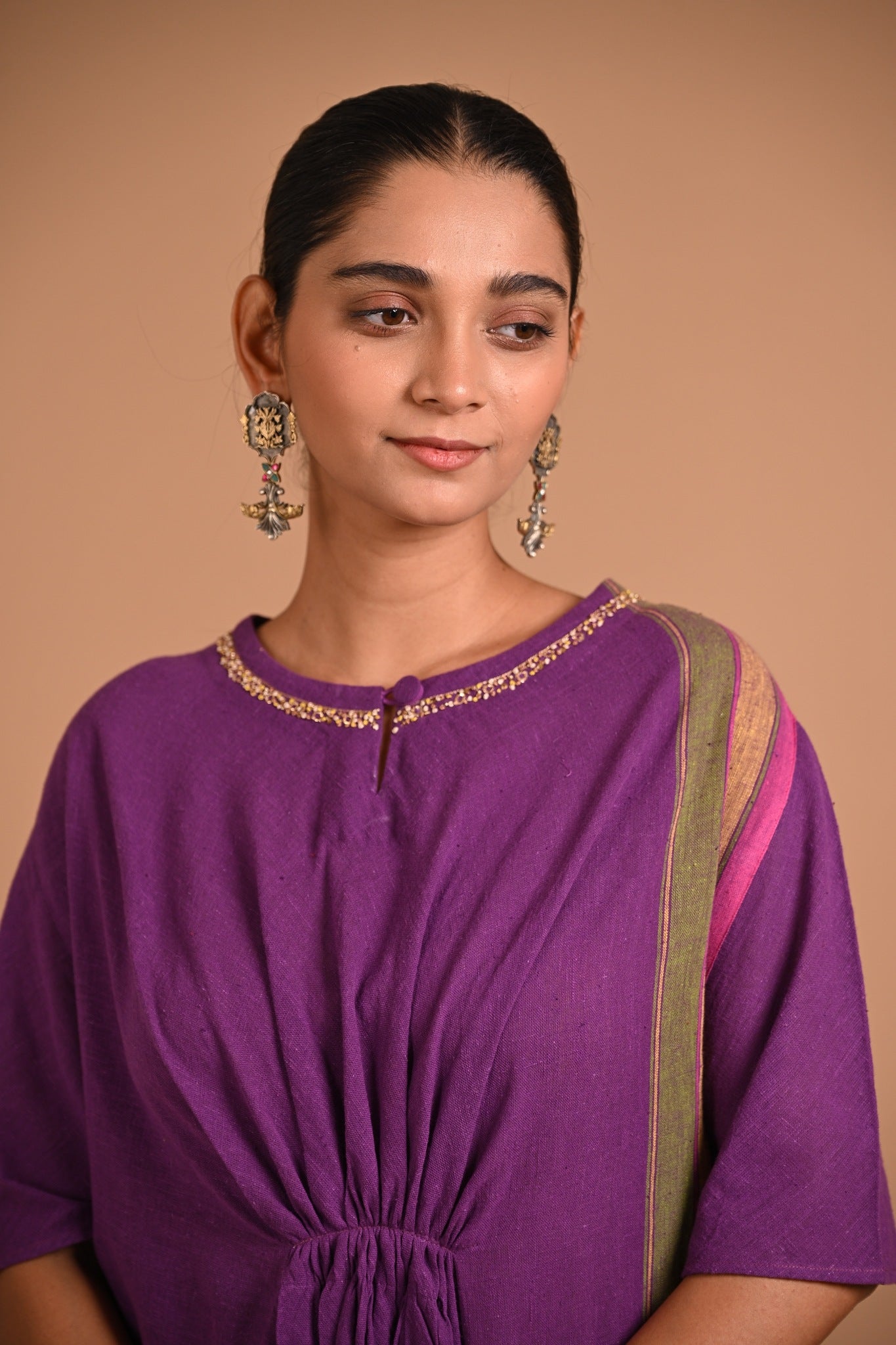 Rasa Kurta in Purple - CiceroniKurta, Festive WearRang by Rajvi