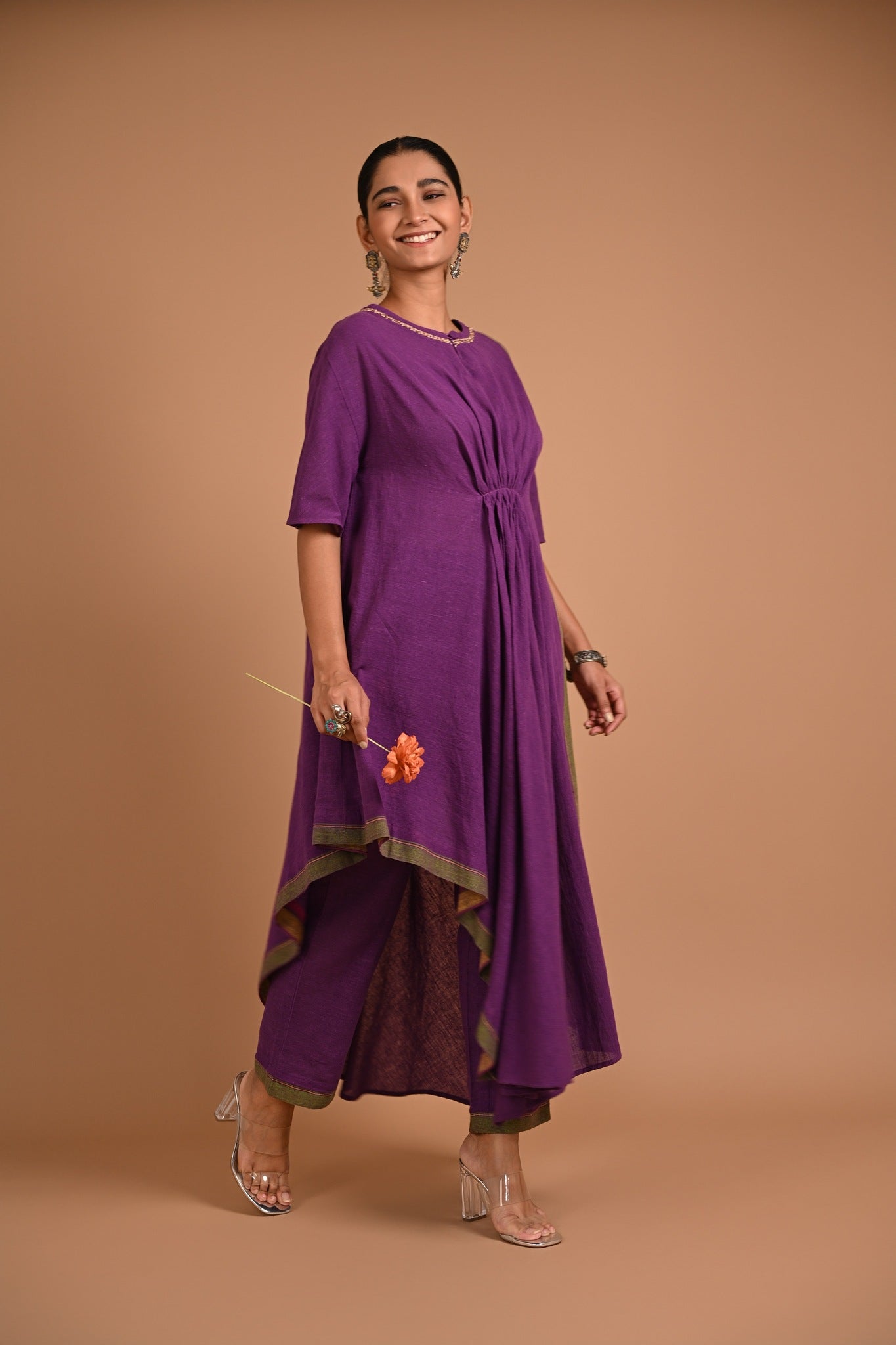 Rasa Kurta in Purple - CiceroniKurta, Festive WearRang by Rajvi