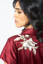 Ravena - Floral Broach Long Wrap Dress - CiceroniDressMadder Much