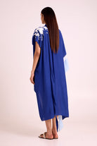 Ray - Electric Blue Neck Scarf Kaftan - CiceroniKaftanMadder Much