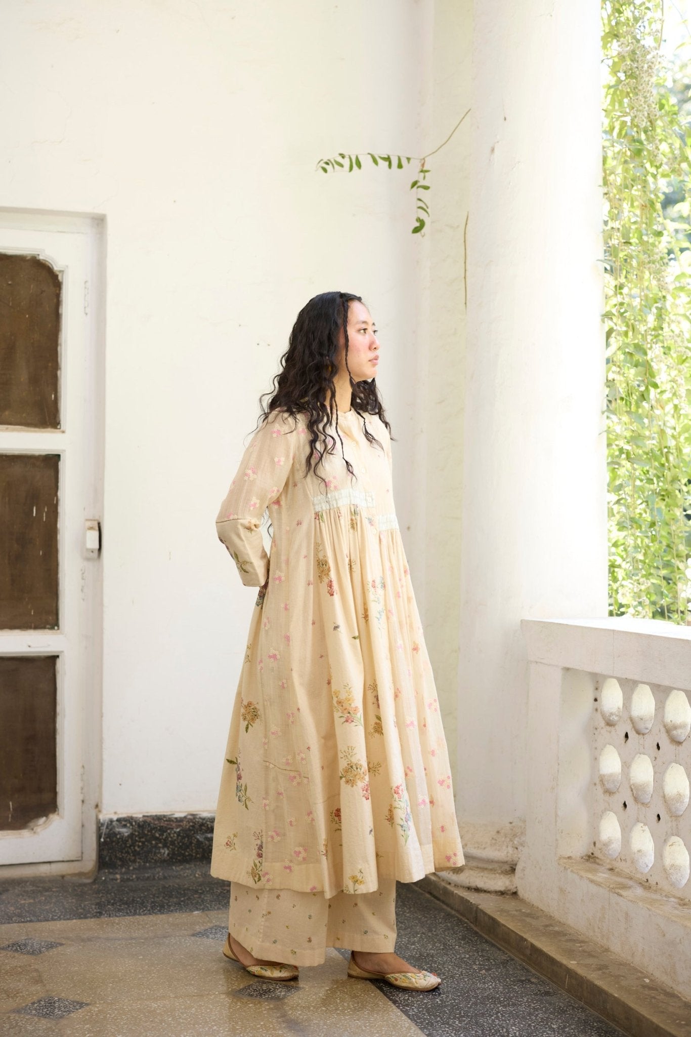Raye Tunic Set - Ecru - CiceroniKurta Set, Everyday WearKhyati Rughani