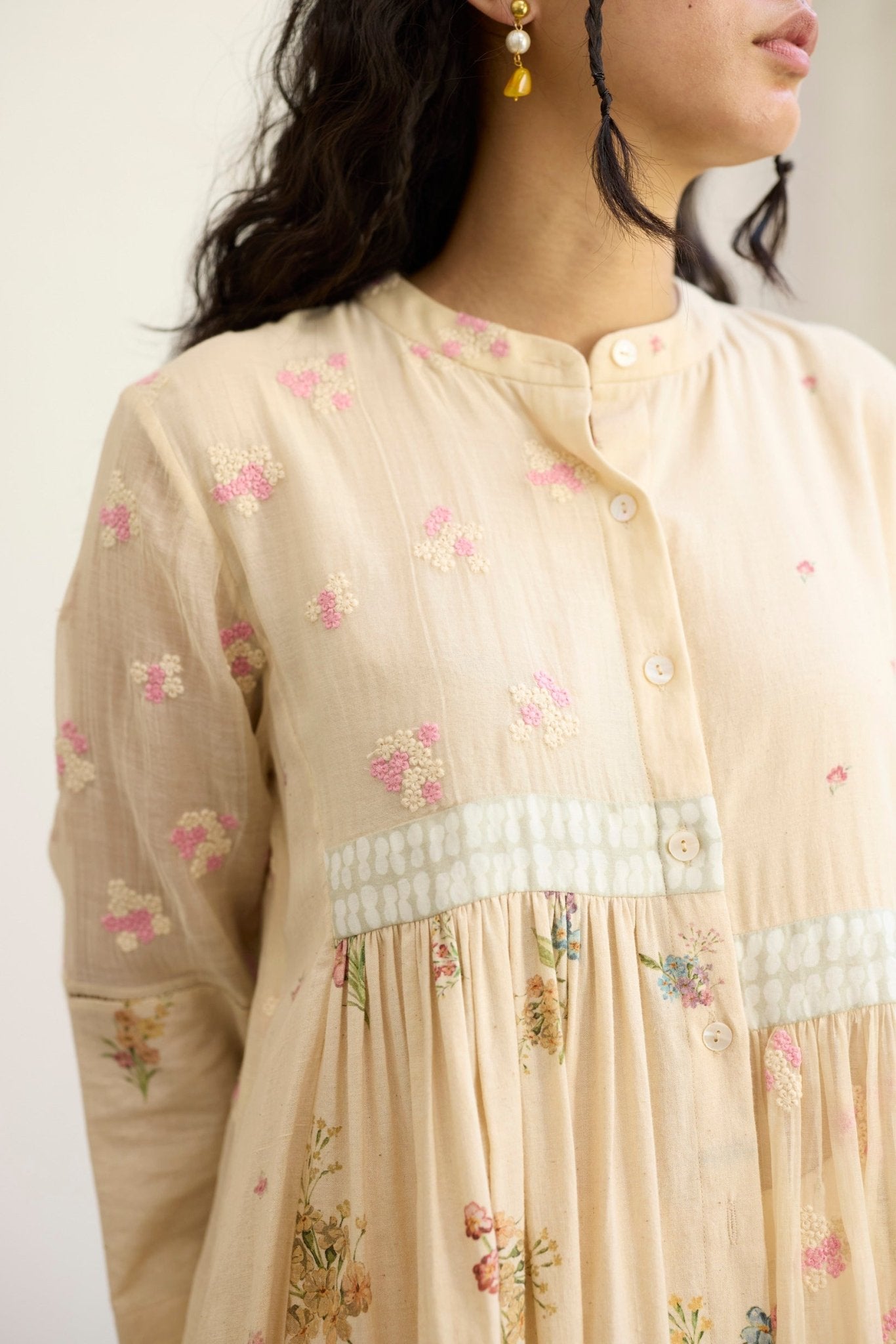 Raye Tunic Set - Ecru - CiceroniKurta Set, Everyday WearKhyati Rughani
