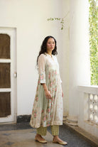 Raye Tunic Set - Off white and Pink - CiceroniKurta Set, Everyday WearKhyati Rughani