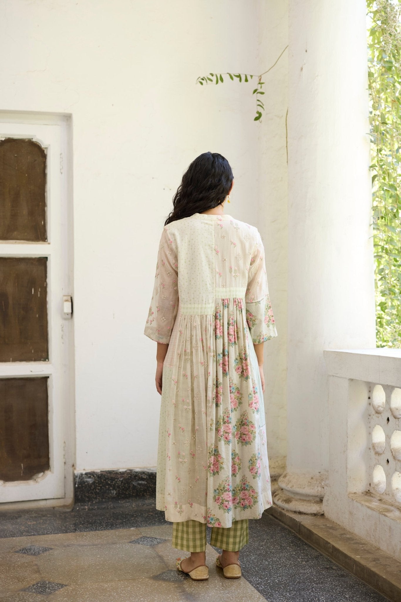 Raye Tunic Set - Off white and Pink - CiceroniKurta Set, Everyday WearKhyati Rughani