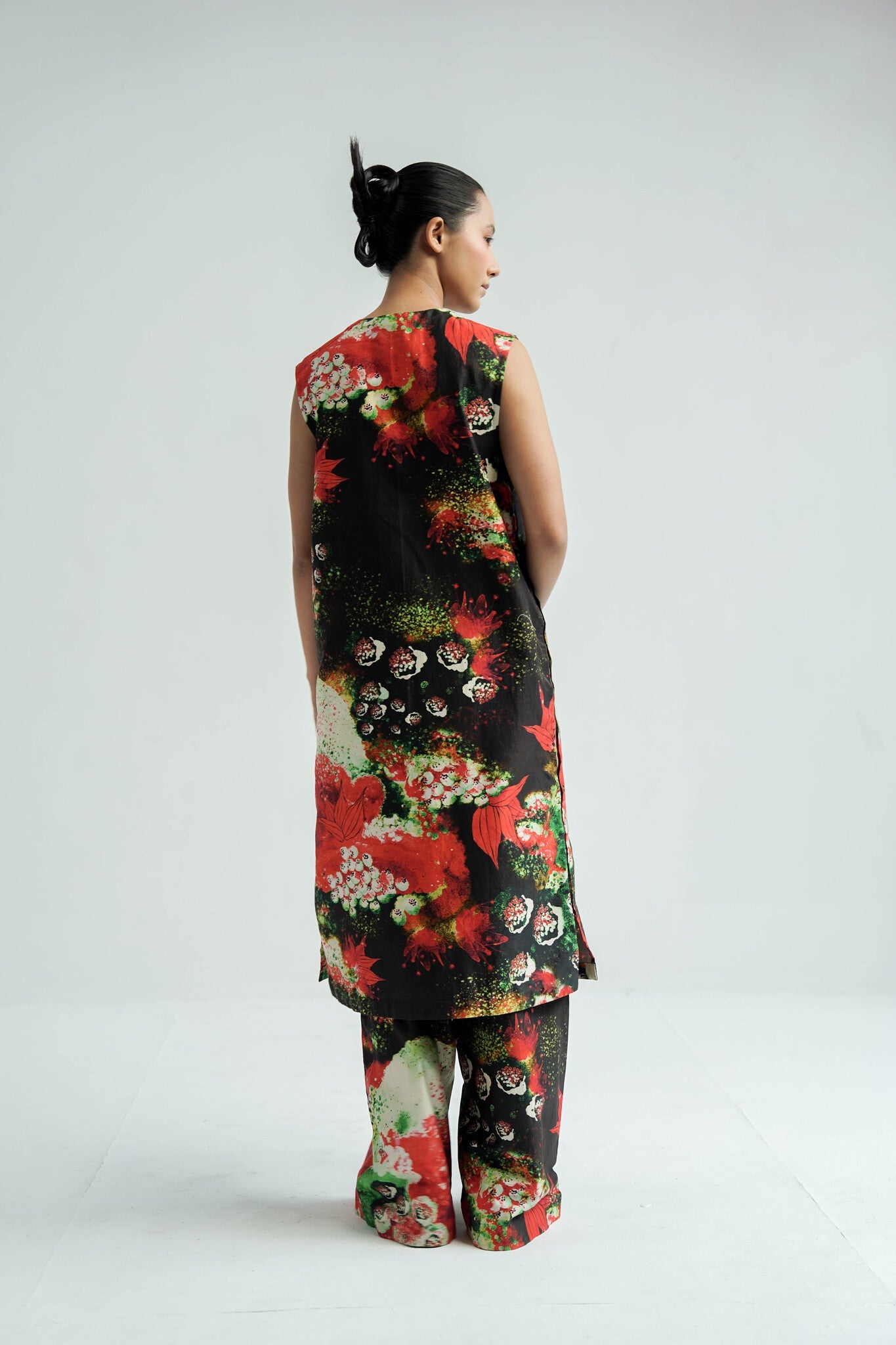 Red Florid Co - ord Set - CiceroniKurta Set, Everyday WearTil