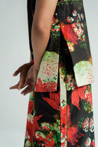 Red Florid Gilet - CiceroniJacketsTil