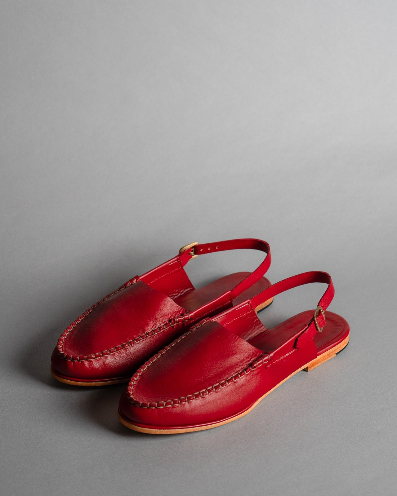 Red Mule Loafers - Women - CiceroniSandalsSlomotion