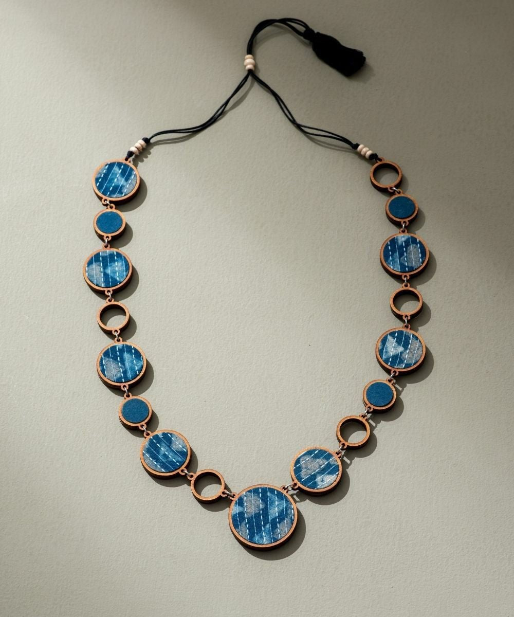 Reversible 2-In-1 Blue Black Necklace - CiceroniNecklaceWhe by Abira